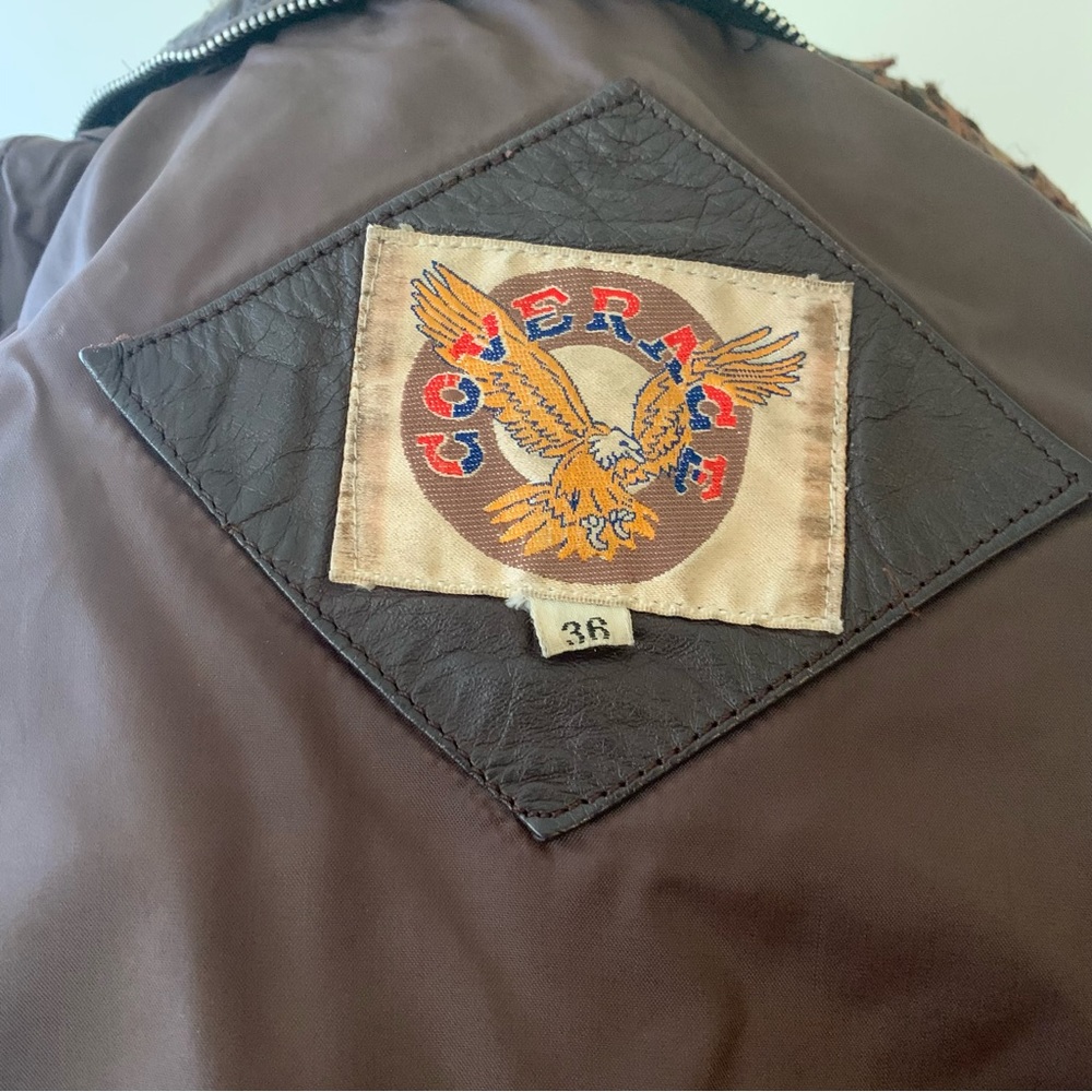 Vintage Leather Bomber cafe Racer Jacket - Picture 5 of 10